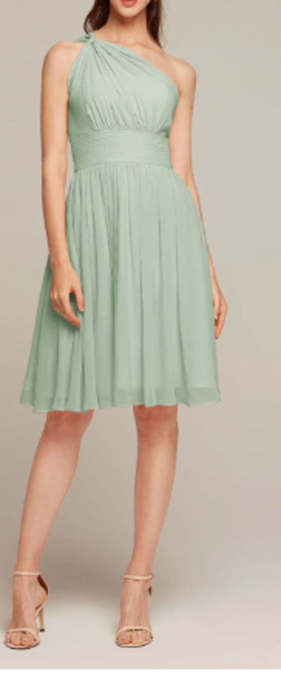 AW BRIDAL 4 S sage green Winnie bridesmaid gala formal party knee dress NEW B20